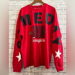 NWT! Pressbox GAMEDAY Maryland Terrapins oversized long sleeve pullover Size OS